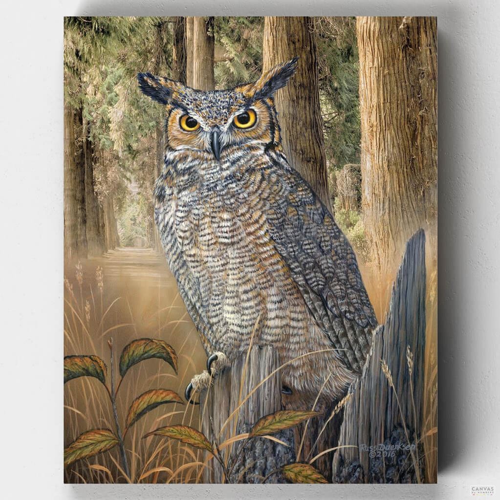 Great Horned Owl - Paint by Numbers